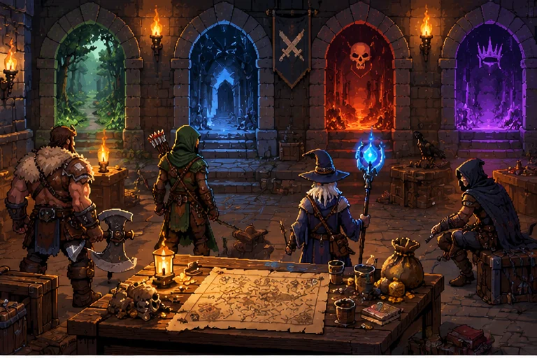Decorative guild and expedition artwork, not an in-game screenshot