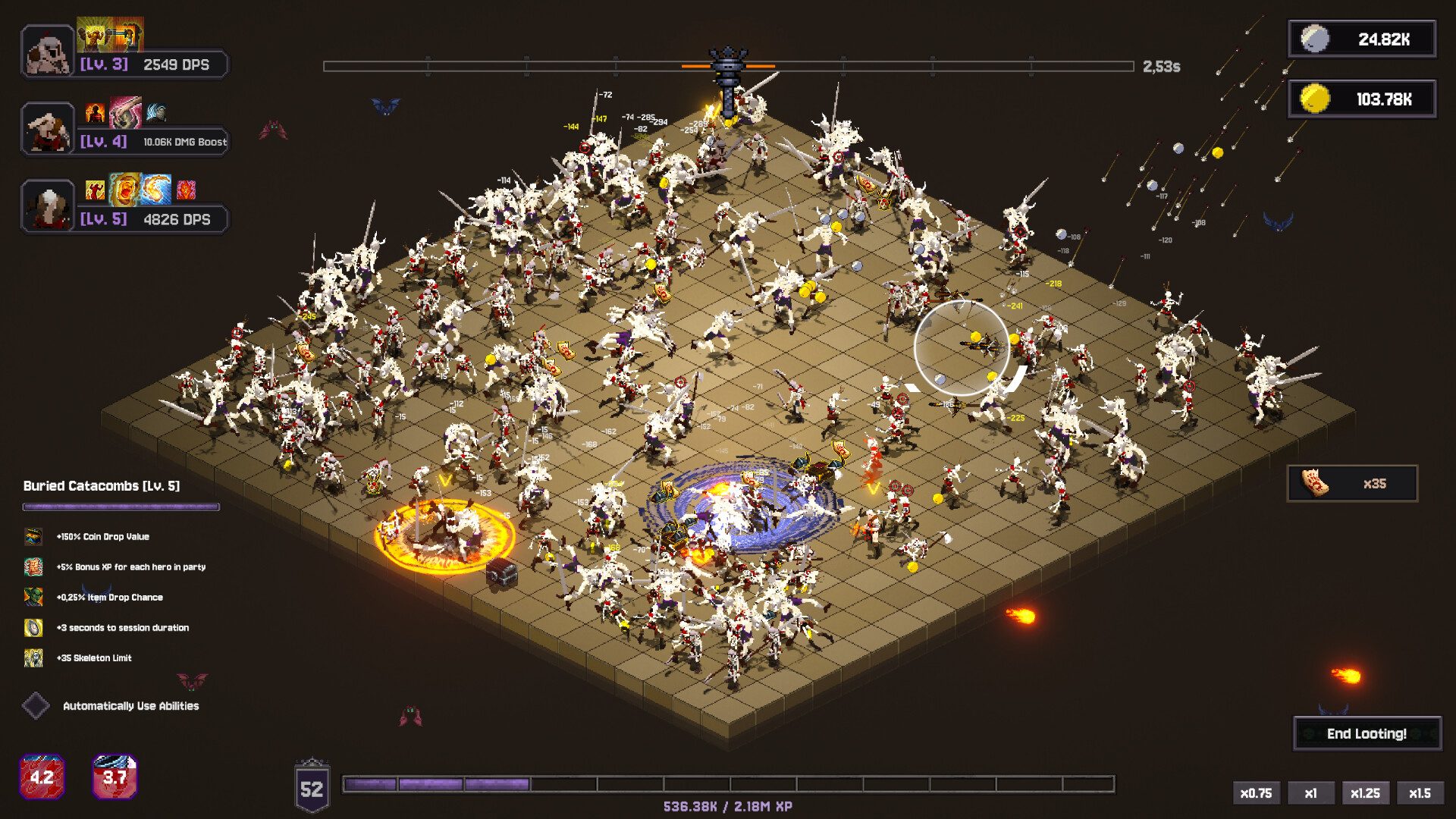 Official Steam screenshot of Burned Catacombs combat; not the Final Gate UI