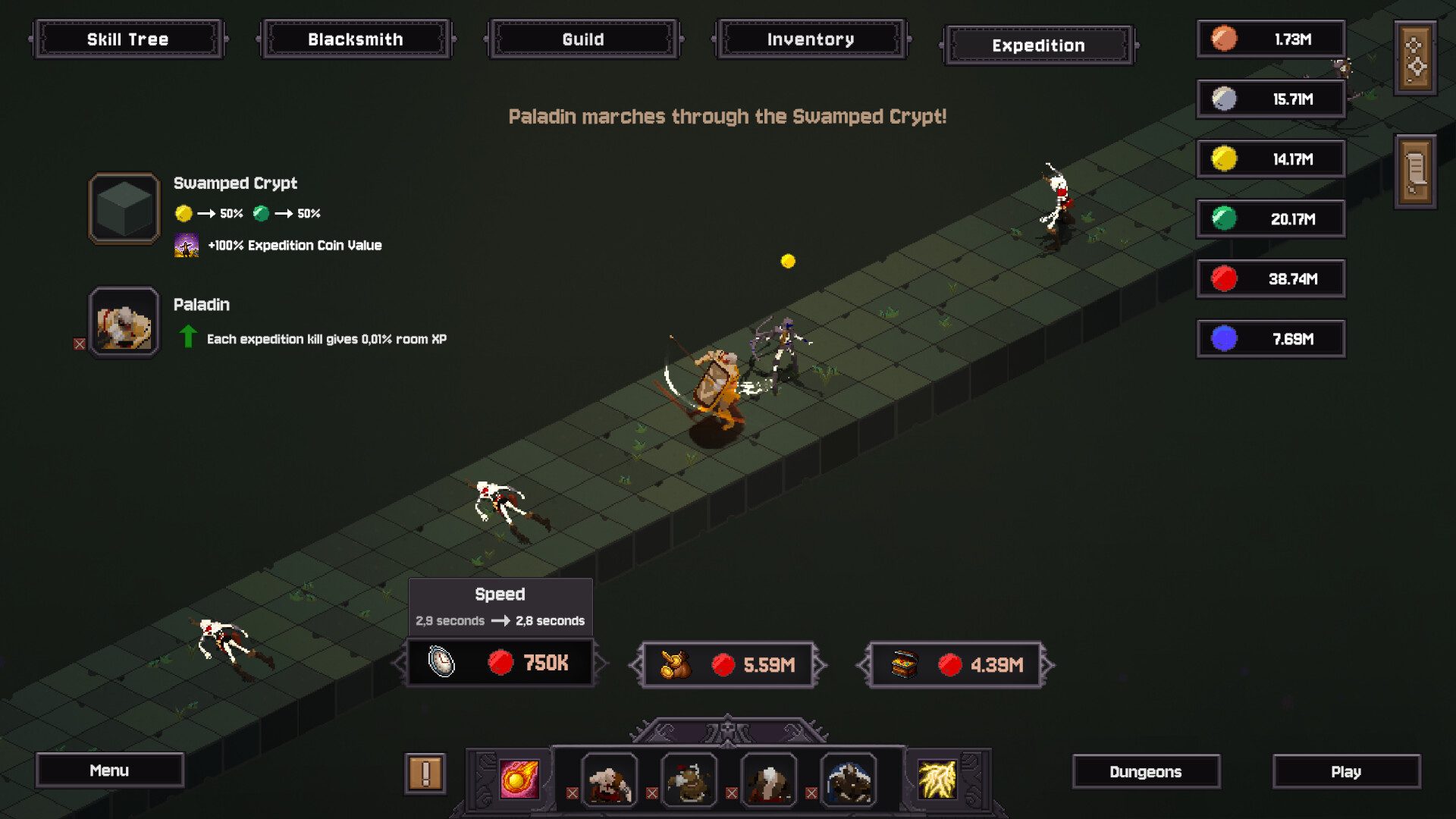 Official Steam screenshot of a Paladin Expedition through Swamped Crypt